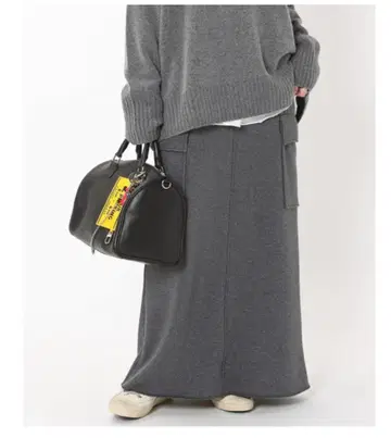 everyday i like 웜 맨투맨 카고 스커트