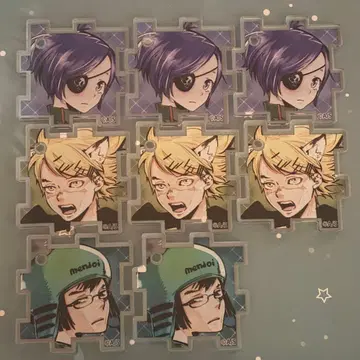 아마노 아키라 전시회 리본 아크릴 퍼즐 크롬 죠시마 켄 카키모토 치쿠사