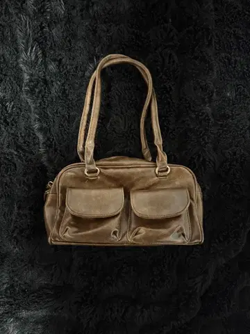 브라운 가죽 보스턴 백