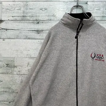 [최고 디자인] USA제 자수 원포인트 로고 빈티지 레어 플리스