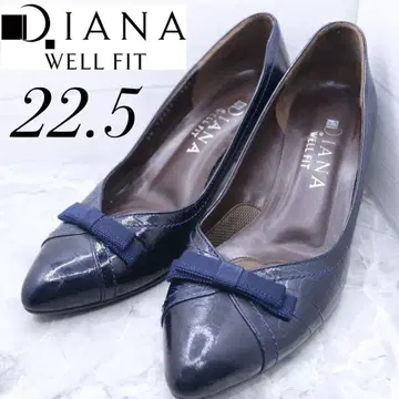 [ 54 ] DIANA 다이애나 에나멜 펌프스 리본 네이비 22.5