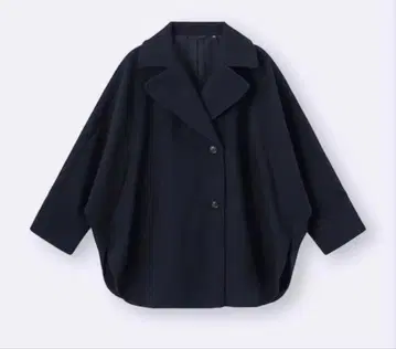 GU 코지 멜톤 케이프 코트 네이비 S