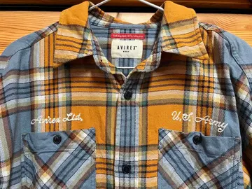 AVIREX 아비렉스 플란넬 셔츠 원피스 프리 사이즈