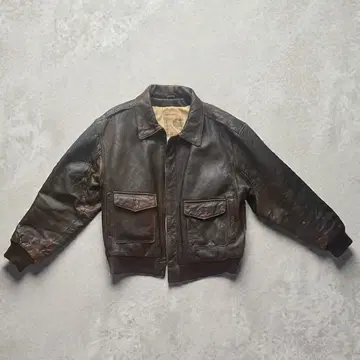 브라운 가죽 자켓