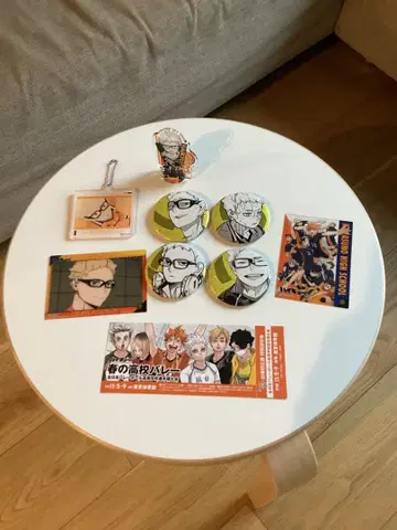 하이큐 세트 캔뱃지 키링 아크릴 스탠드 카드