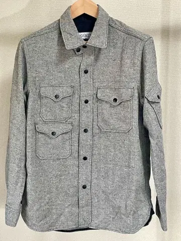 연말 세일! GUSTIN 헤링본 셔츠 자켓 그레이