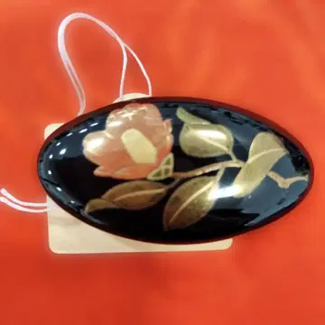 꽃무늬 금박 오비 고정 띠 칠 동백