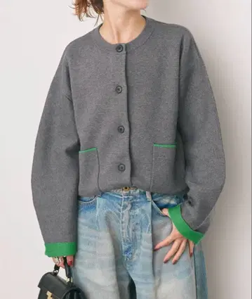 [ 거의 새상품 ] Spick and Span SO 접결 편직 가디건