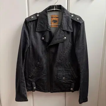 Schott 블랙 데님 자켓 사이즈 36