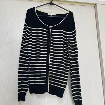 스트라이프 니트 가디건