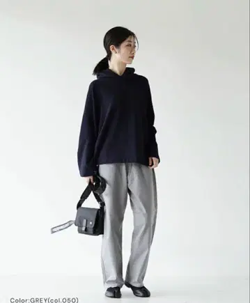 단톤 컬러 데님 이지 팬츠 그레이