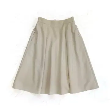 23년 Rene 르네 사이드 펄 플레어 스커트 34 베이지 계열