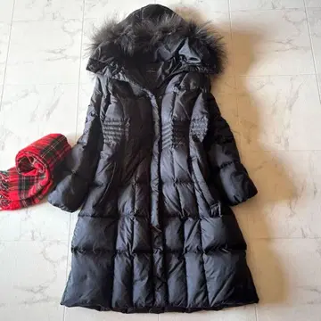 23구 시레 타프타 다운 코트 블랙 후드 탈부착 가능 빅 사이즈 44