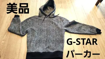 새상품급 지스타로우 헤링본 프린트 후드티 XXS G-PTAR