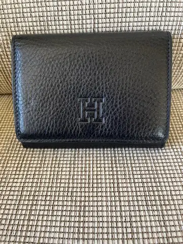 HIROFU 가죽 접이식 지갑 네이비