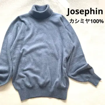 Josephin 100% 캐시미어 블루 그레이 스웨터