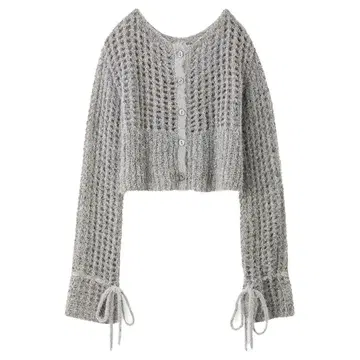 새상품급 Fray i.d. 페더 메쉬 니트 가디건