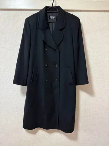 캐시미어 100% 더블 롱 코트 블랙