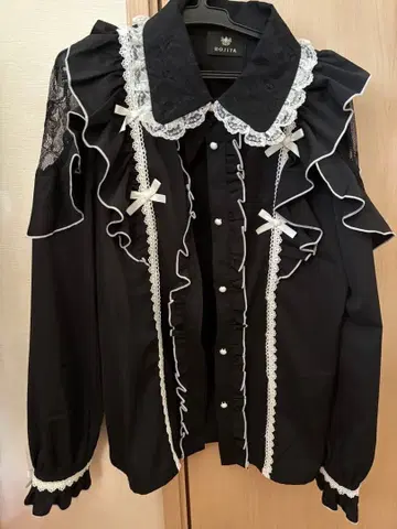 ROJITA 푸치 리본 블라우스 블랙