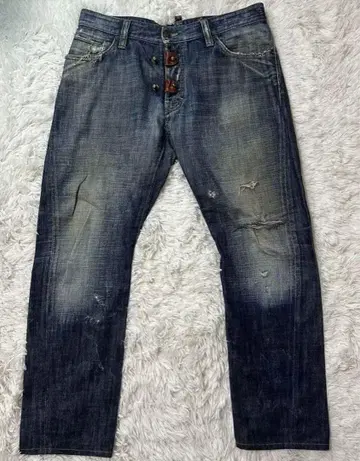 DSQUARED2 다크 블루 스트레이트 청바지