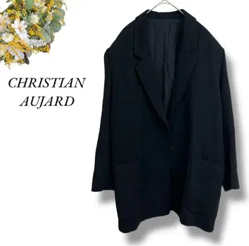 CHRISTIAN AUJARD 자켓 코트 블랙 겉옷 모 아우터 4224