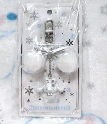 산리오 포근포근 스노우 토끼 스트랩 참 시나모롤