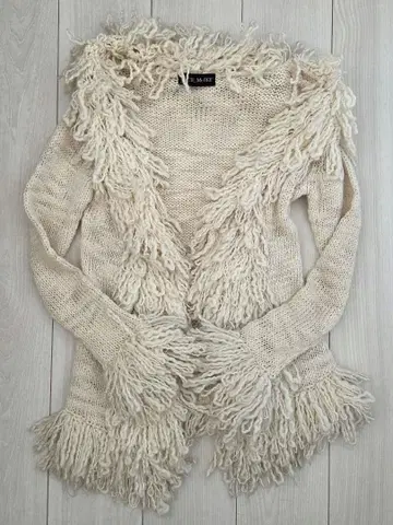 CECIL Mc BEE 프린지 아이보리 가디건 y2k 갸루