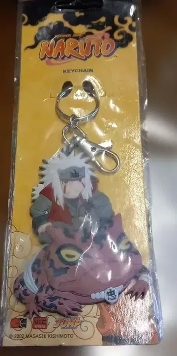 2002 JUMP NARUTO 캐릭터 러버 키링 지라이야&가마키치