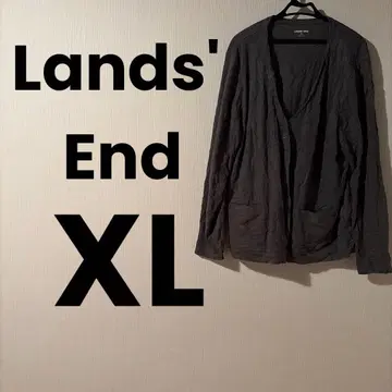 랜즈 엔드 그레이 가디건 1X