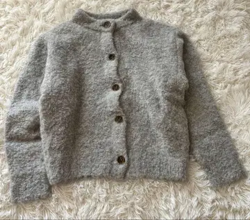 뷰티앤유스 울 알파카 블렌드 부클 니트 가디건