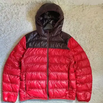 새상품급 XL UNIQLO 프리미엄 울트라 라이트 다운 바이컬러 후드