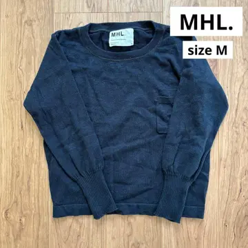 마가렛호웰 MHL. 포켓 부착 니트 네이비 M 사이즈