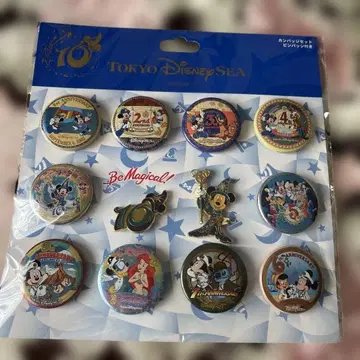 도쿄디즈니씨 10주년 핀 배지 세트