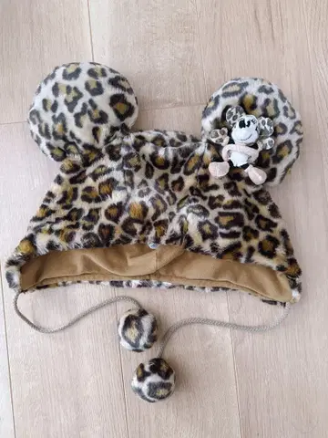 디즈니 미니 표범 무늬 팬 캡