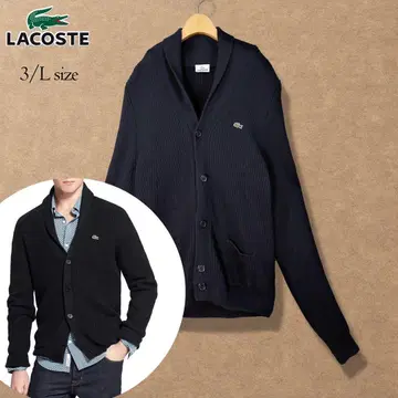 라코스테 숄카라 니트 가디건 블랙 L