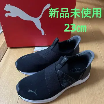 미사용 새상품 PUMA 플 우루 3 EASE IN 블랙 23cm