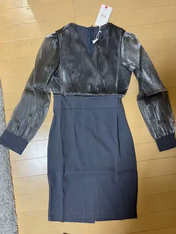 YINGTAOSHU 그레이 랩 원피스