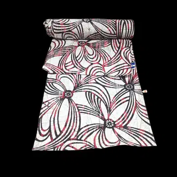 빨간색 검정 꽃무늬 유카타 단품 기모노 옷감 유카타 일본 의류 오비