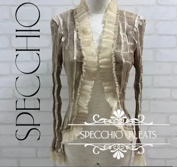 새상품급 SPECCHIO 플리츠 디자인 긴팔 가디건