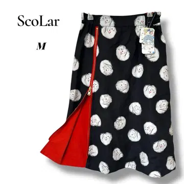 미사용 택 포함 스칼라 리버서블 스커트 고양이와 빨간색