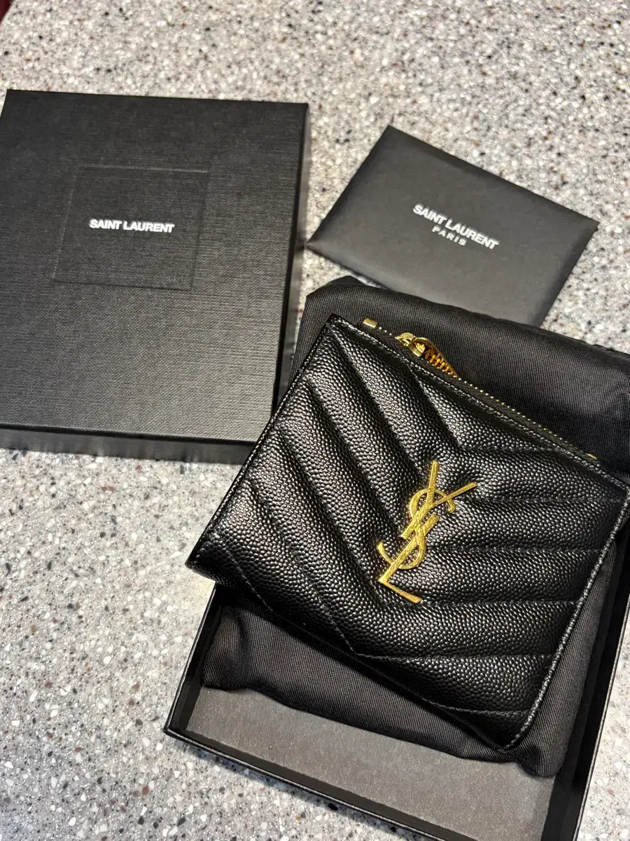 Saint Laurent Matelassé Bifold Wallet Black Full Box
