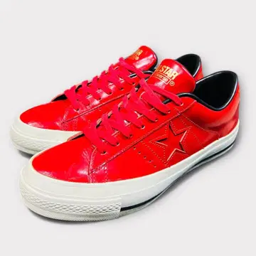 CONVERSE ONE STAR 올 레드 스니커즈 26cm 빨간색