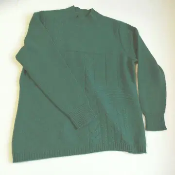 PURE CASHMERE 캐시미어 100% 그린 긴팔 니트