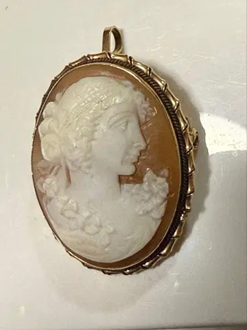 카메오 브로치 k14 펜던트 탑 컬렉션 각인 있음