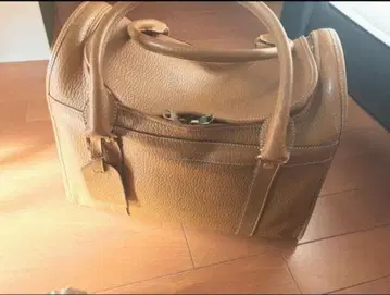 폭시 천연 가죽 보스턴 백