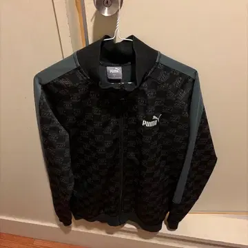 PUMA 체크 무늬 저지 M 사이즈 블랙