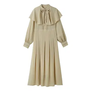 릴리 브라운 lily brown 케이프 달린 플로렛 자카드 원피스