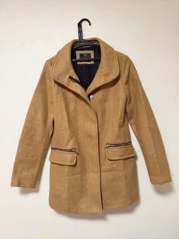 Bershka 베이지 더블 브레스트 코트