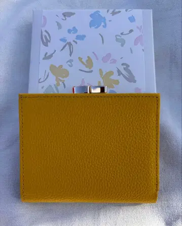 황궁 가마구치 접이식 지갑 옐로우 컬러