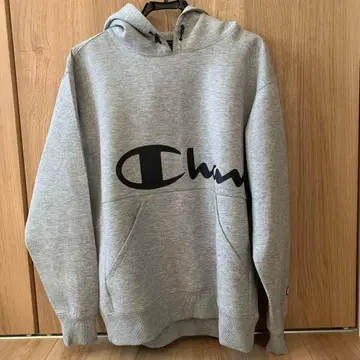 Champion 그레이 후드 부착 후드티 남성용